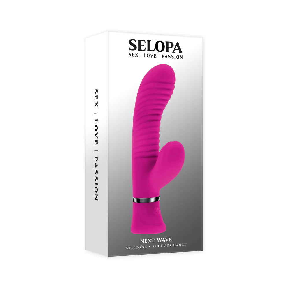 Selopa Next Wave Rechargeable Vibrating Dual Stimulator Silicone Pink by Evolved