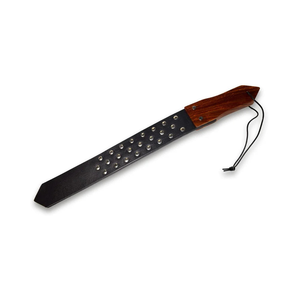 Prowler RED Leather and Wood Studded Paddle by Simply Pleasure Ltd