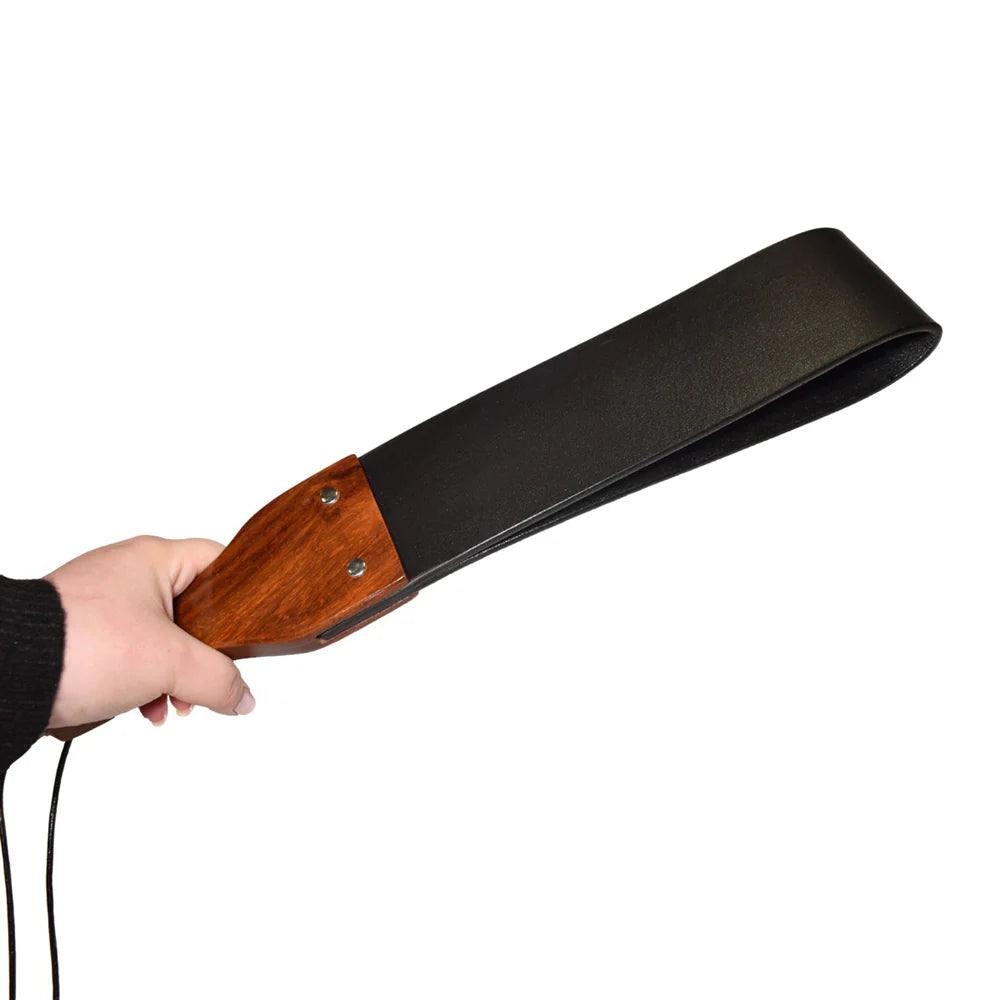 Prowler RED Leather and Wood Flapper Paddle by Simply Pleasure Ltd