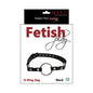 Rouge Fetish Play Vegan O-Ring Gag Black by Rouge Group LTD.