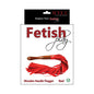 Rouge Fetish Play Vegan Wooden Handle Flogger Red by Rouge Group LTD.