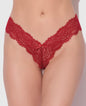 Lana Sheer Lace V-Thong - Red LG by House of desire