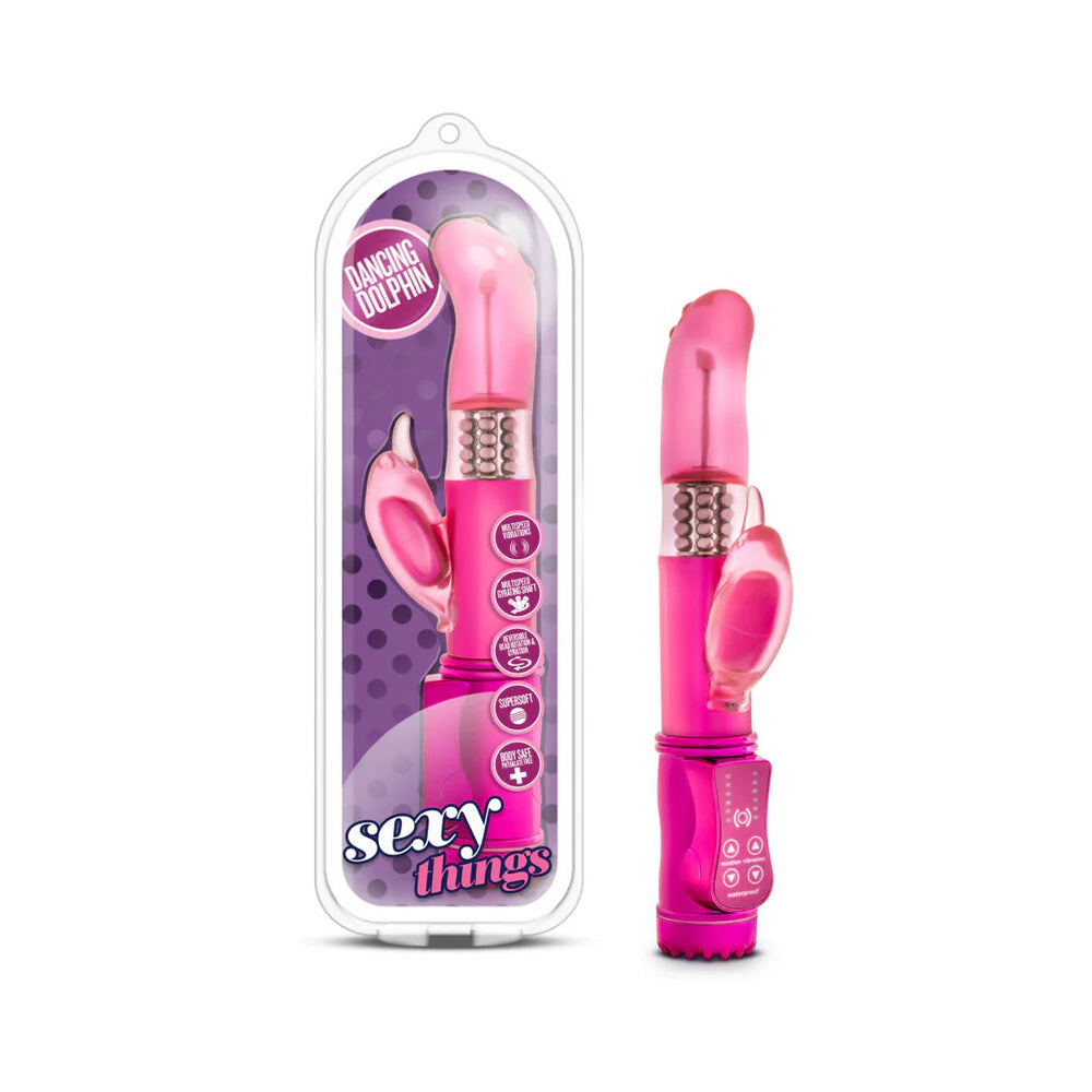 Sexy Things Dancing Dolphin Dual Stimulation Vibrator Fuchsia by Blush