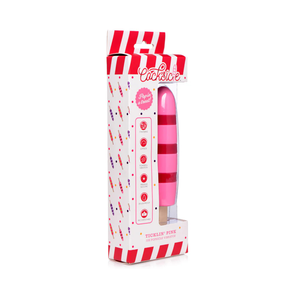 Cocksicle Ticklin' Pink 10X Popsicle Vibrator by XR LLC