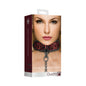 Ouch! Luxury Adjustable Collar With Leash Burgundy by Shots America LLC