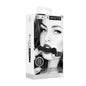 Ouch! Black & White Silicone Bit Gag With Adjustable Bonded Leather Straps Black by Shots America LLC