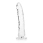 RealRock Crystal Clear Slim 8 in. Dildo Clear by Shots America LLC
