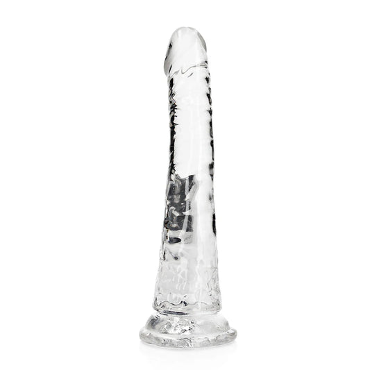 RealRock Crystal Clear Slim 7 in. Dildo Clear by Shots America LLC