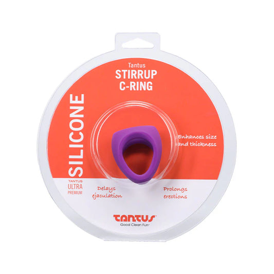 Tantus Stirrup C-Ring Cock and Ball Sling Purple by Tantus
