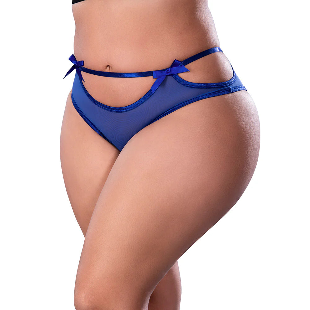 Magic Silk Holidaze Cheeky Boy Short Cobalt Queen Size by Magic Silk