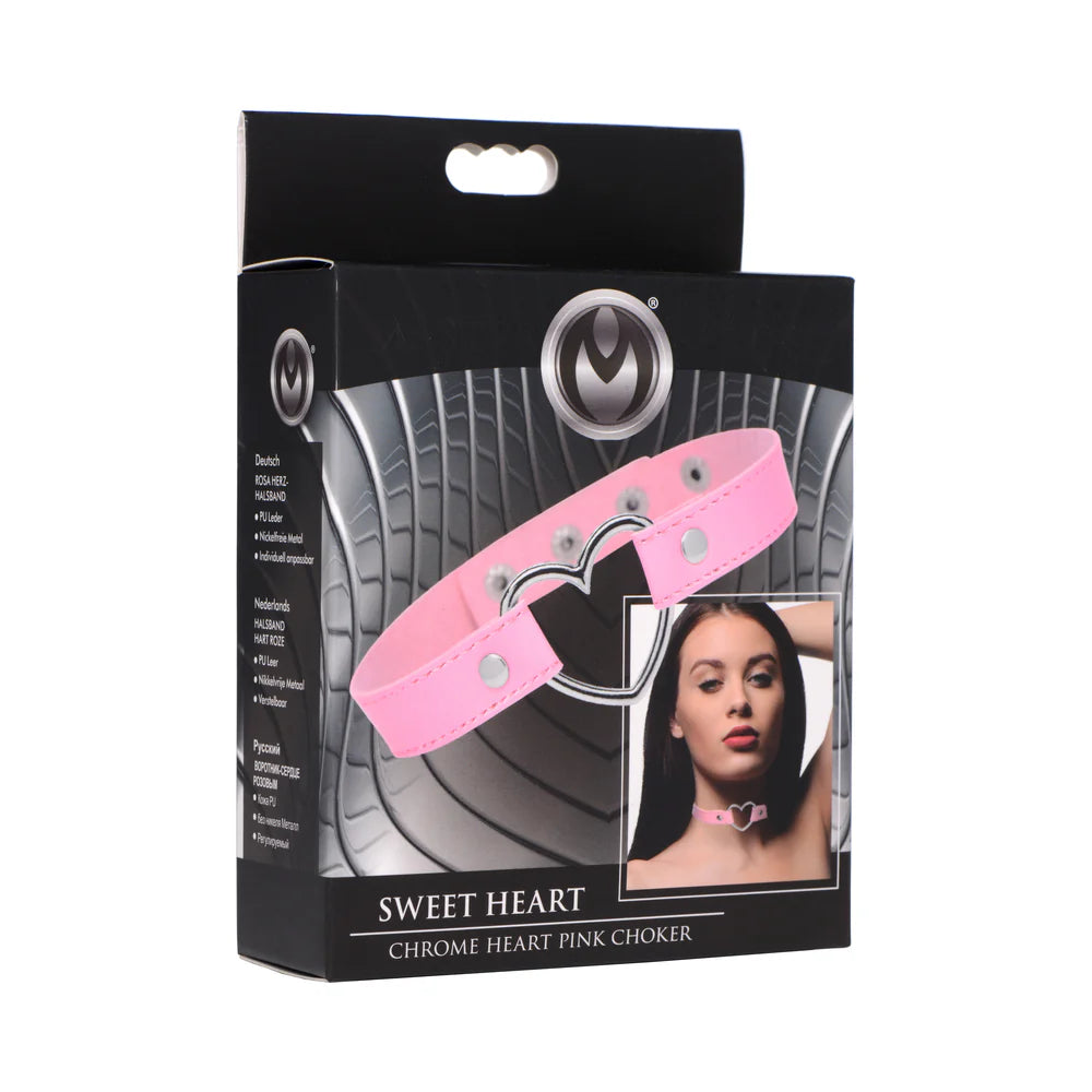 Master Series Sweet Heart Chrome Heart Choker Pink by XR LLC