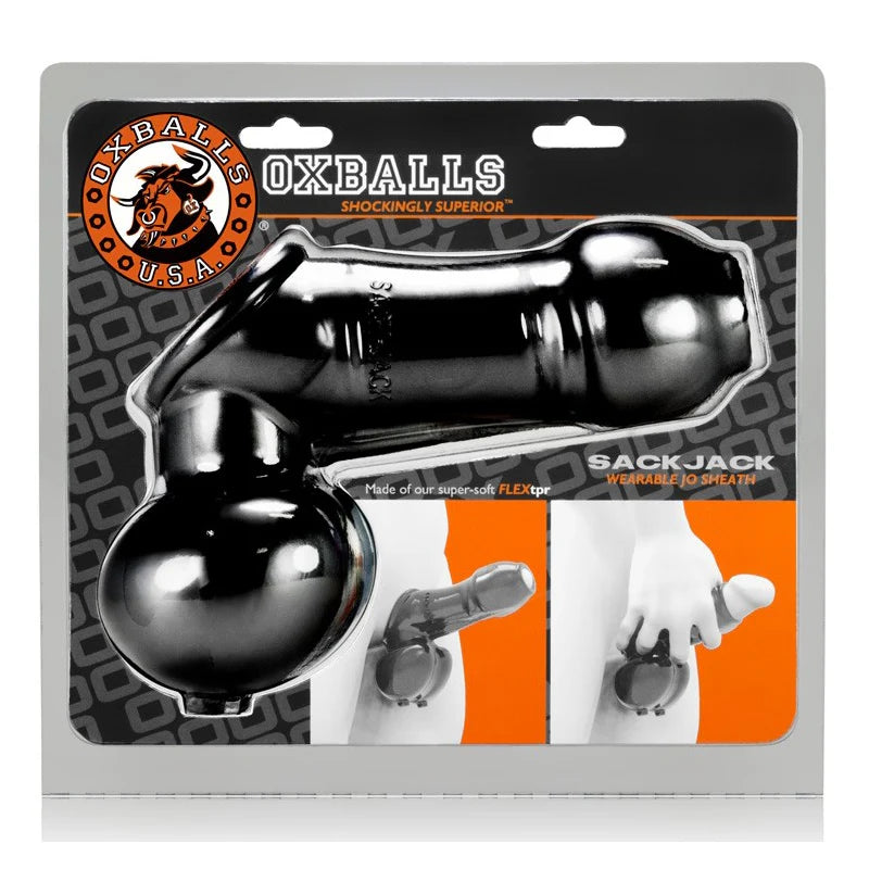 Oxballs Sackjack Wearable Jackoff Sheath O/S Black by Blue Ox Designs, Oxballs