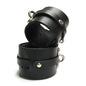 Kinklab Bondage Basics Leather Ankle Cuffs - Black by Stockroom.com