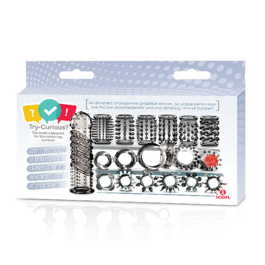 Try-Curious Cock Ring & Sleeve Set by Icon Brands Inc.