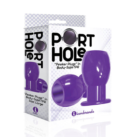 The 9's Port Hole Hollow Butt Plug Purple by Icon Brands Inc.