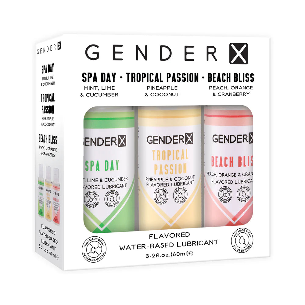 Gender X Flavored Lube Travel 3-Pack by Evolved