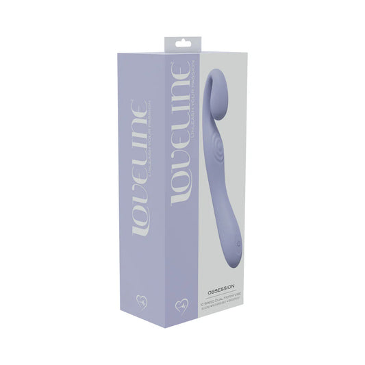 LoveLine Obsession 10 Speed Dual Motor Vibe Sealed Silicone Rechargeable Submersible Lavender by Shots America LLC