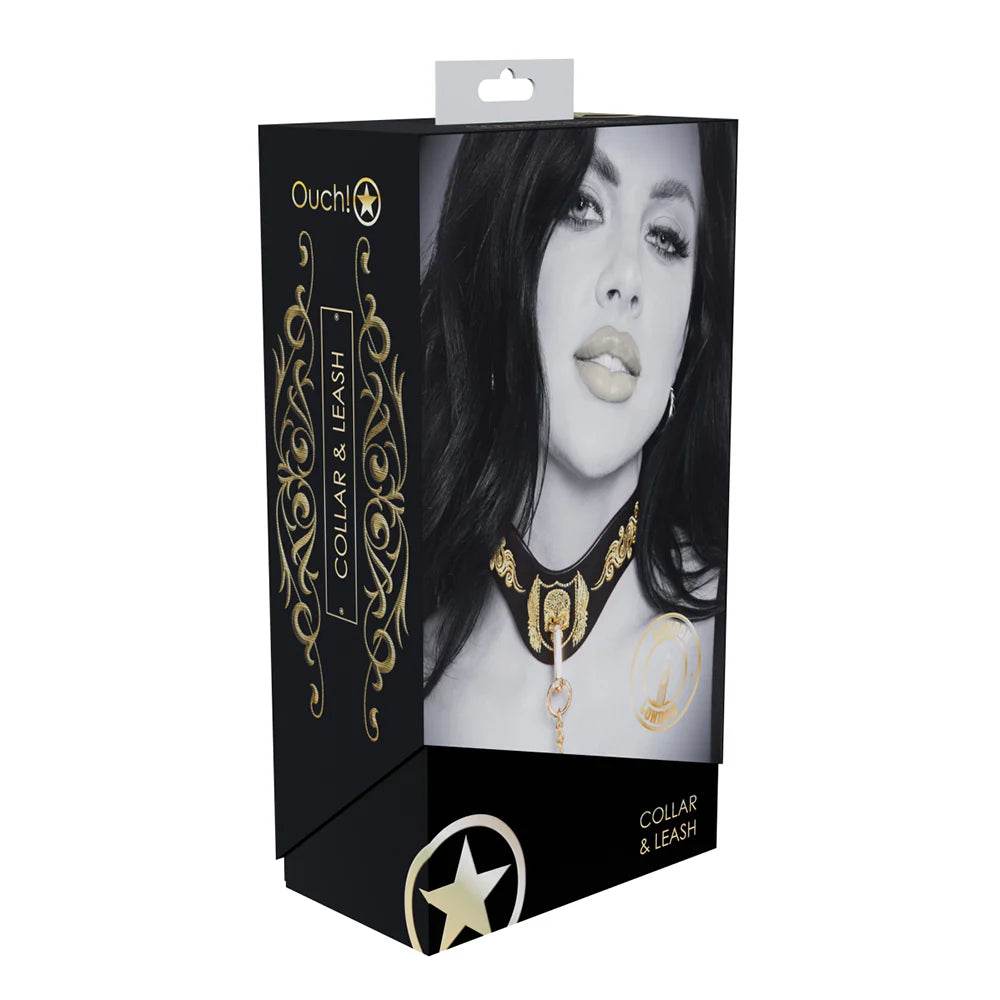 Ouch! International London Collection Collar with Leash by Shots America LLC