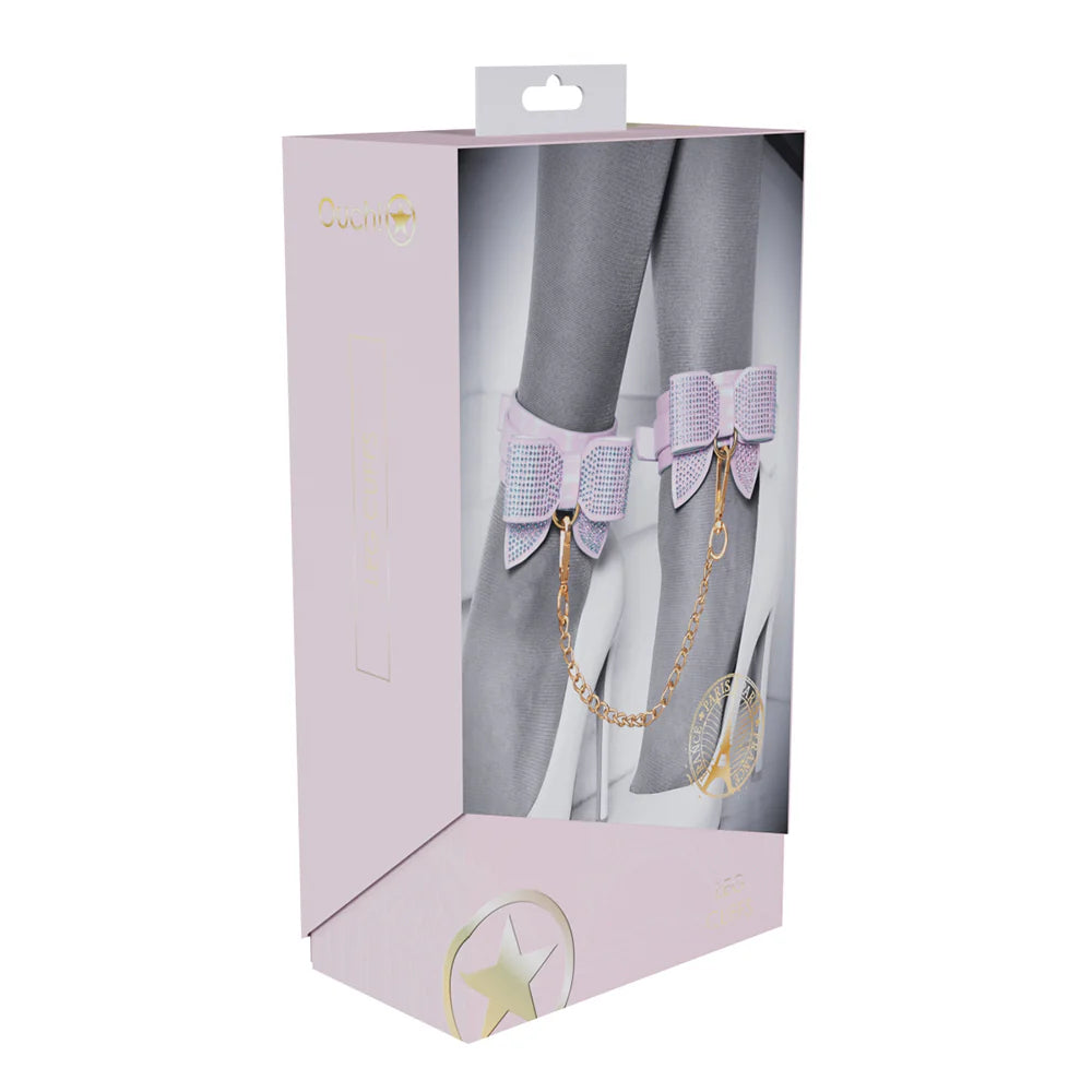 Ouch! International Paris Collection Leg Cuffs Pink by Shots America LLC