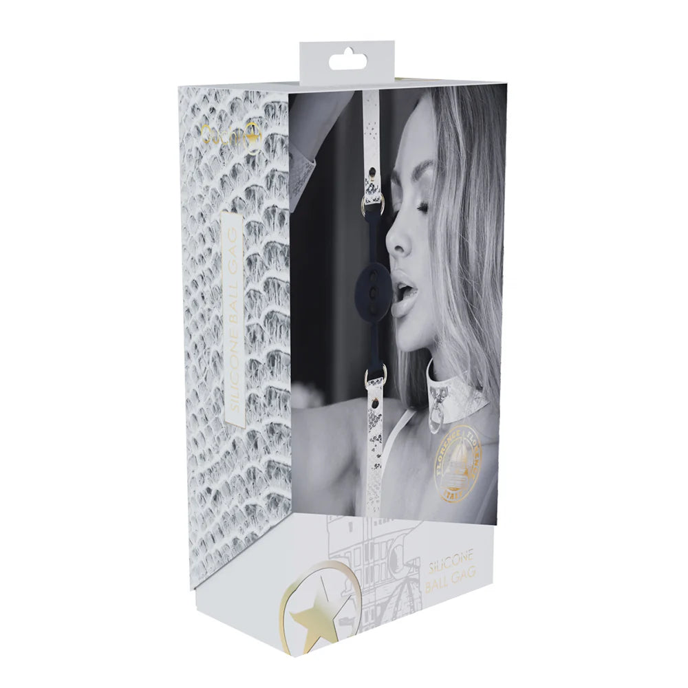 Ouch! International Florence Collection Silicone Ball Gag White by Shots America LLC