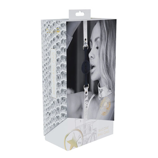 Ouch! International Florence Collection Silicone Ball Gag White by Shots America LLC