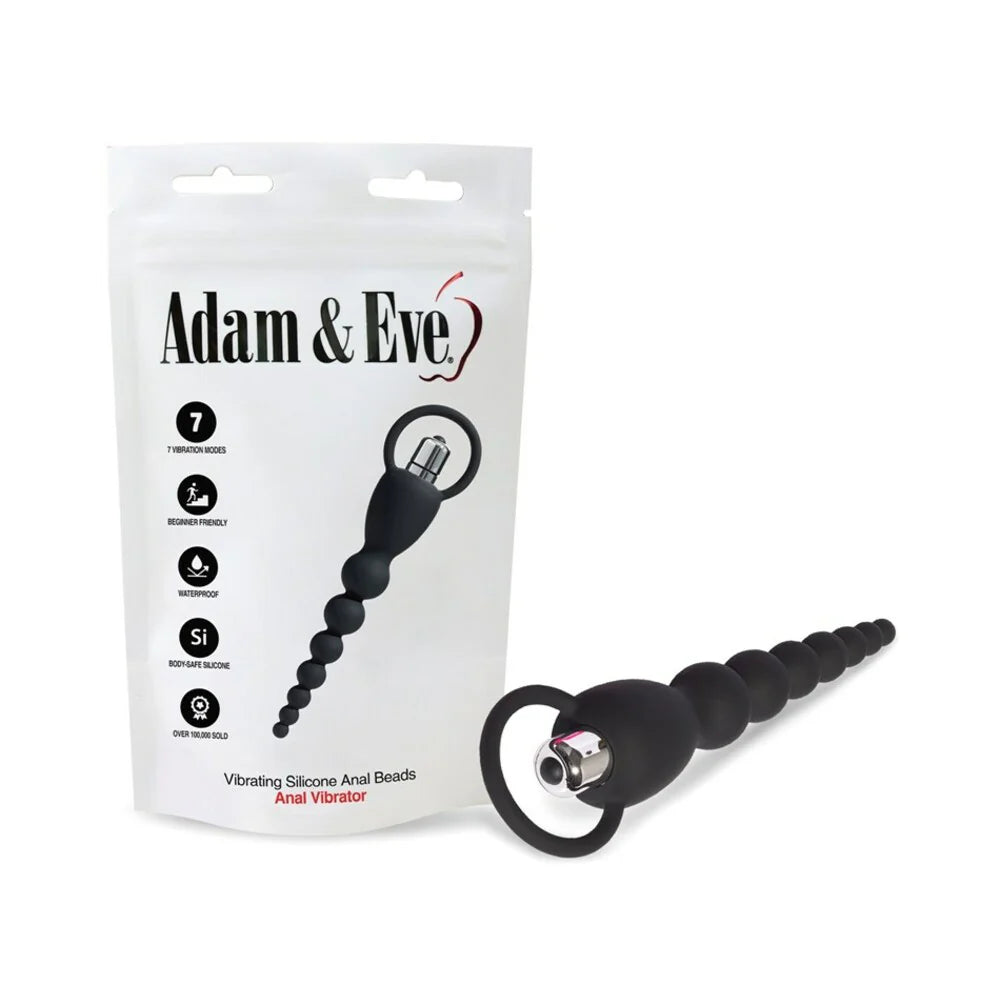 Adam & Eve Vibrating Silicone Anal Beads (Bag Packaging) by PHE/Adam and Eve