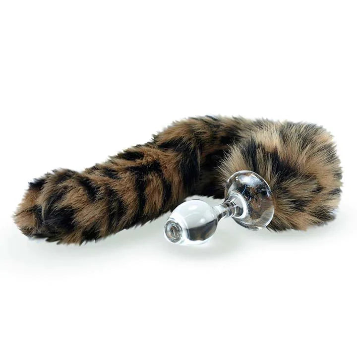 Crystal Delights Minx Faux Fur Tail Plug Leopard by Crystal Delights LLC