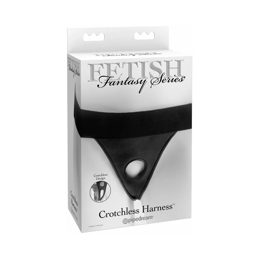 Fetish Fantasy Series Velcro Crotchless Harness Black by Pipedream