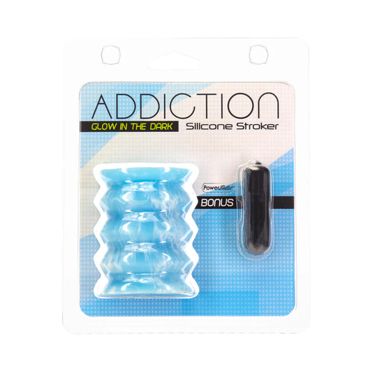 Addiction Silicone Reversible Stroker Glow-in-the-Dark by BMS Factory