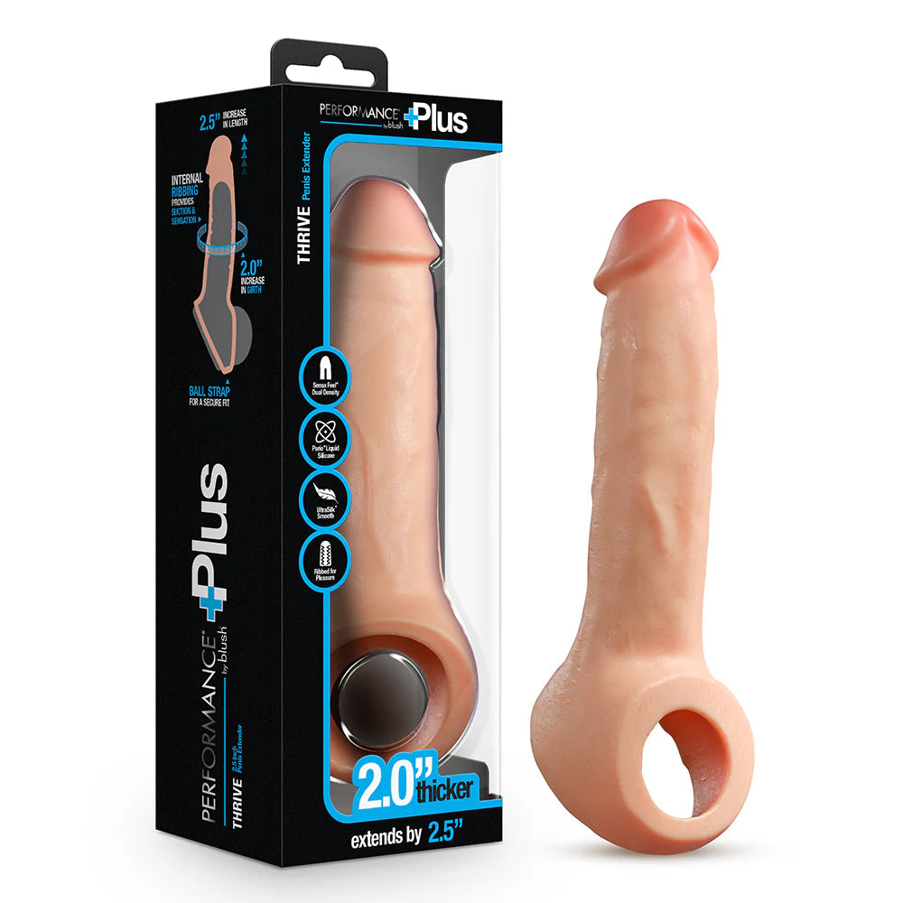 Performance Plus Thrive 2.5 in. Silicone Penis Xtender Beige by Blush