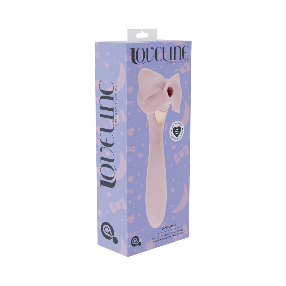LoveLine Darling AirTapTech Rechargeable Vibrator Pink by Shots America LLC