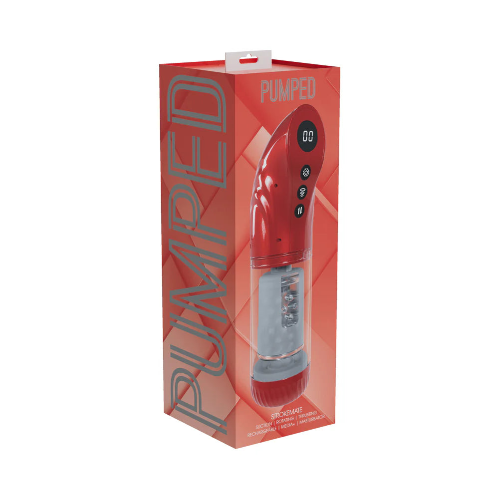 PUMPED StrokeMate Masturbator Metallic Red by Shots America LLC
