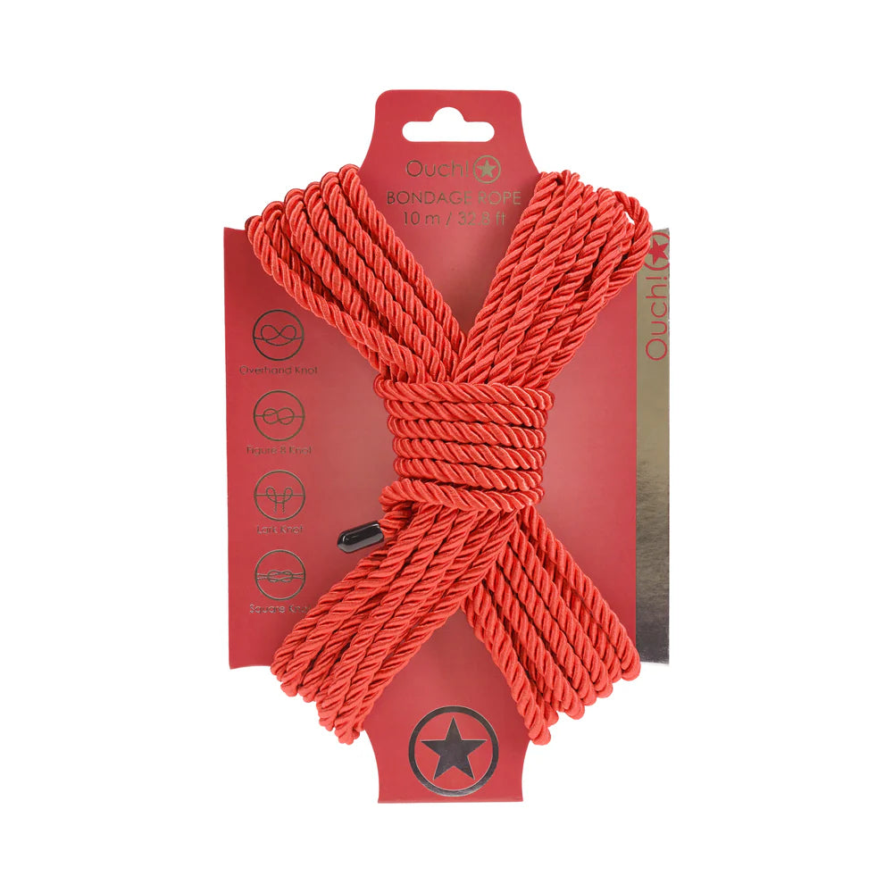 Ouch! Bondage Rope 10 m Nylon Red by Shots America LLC