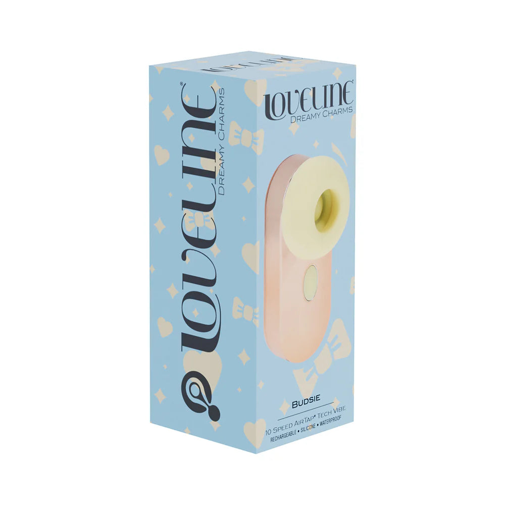 LoveLine Budsie AirTapTech Rechargeable Vibrator Yellow by Shots America LLC