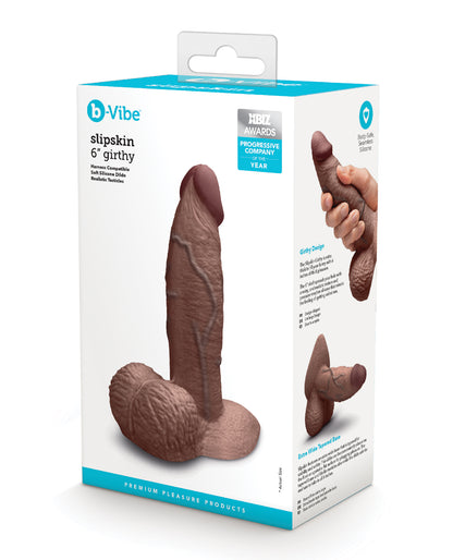 b-Vibe Slipskin 6" Girthy - Brown by Cotr inc