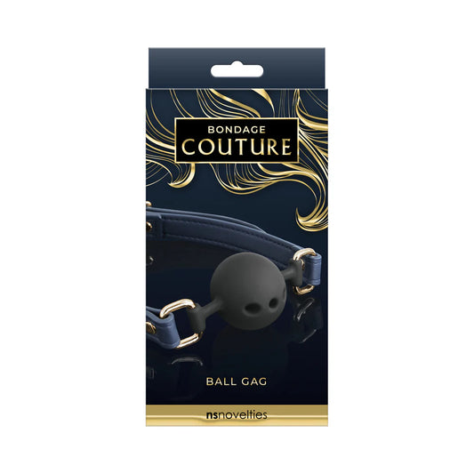 Bondage Couture Ball Gag Blue by New Sensations Novelties Inc.