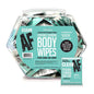 Clean AF Individually Wrapped Personal Cleaning Body Wipes 96-Piece Fishbowl Display by Little Genie Productions