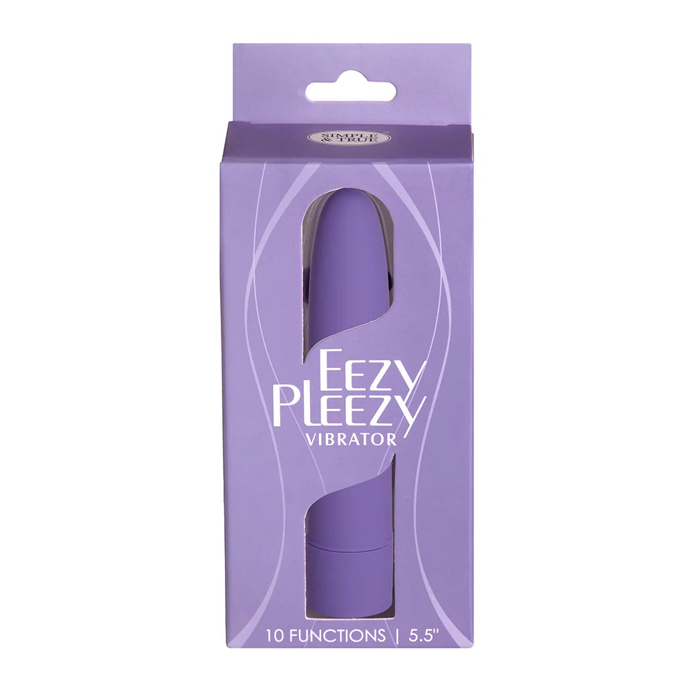 Simple & True Eezy Pleezy Classic Vibrator 5.5 in. Purple by BMS Factory