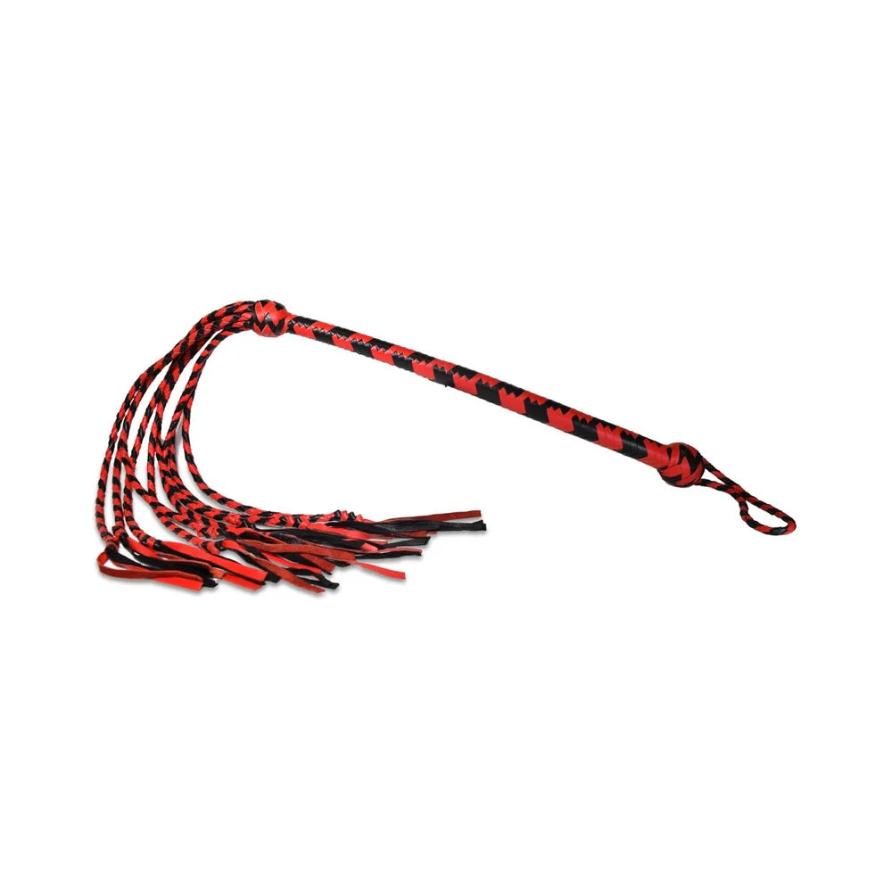 Prowler RED Long Handle Flogger Black/Red by Simply Pleasure Ltd