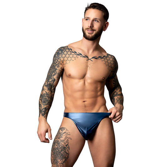 Male Power Liquid Onyx 2.0 Thong Blue by Male Power