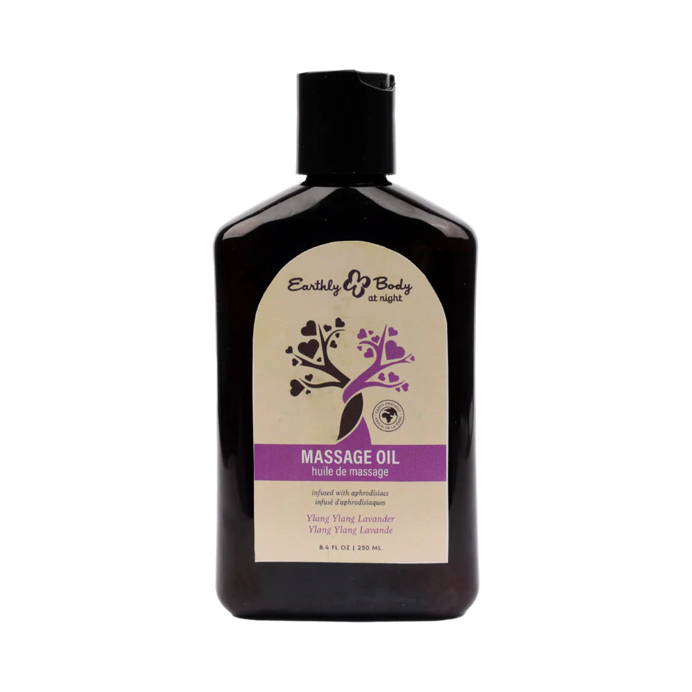 Earthly Body At Night Aphrodisiac Massage Oil Ylang Ylang Lavender 8.4 oz. by Earthly Body
