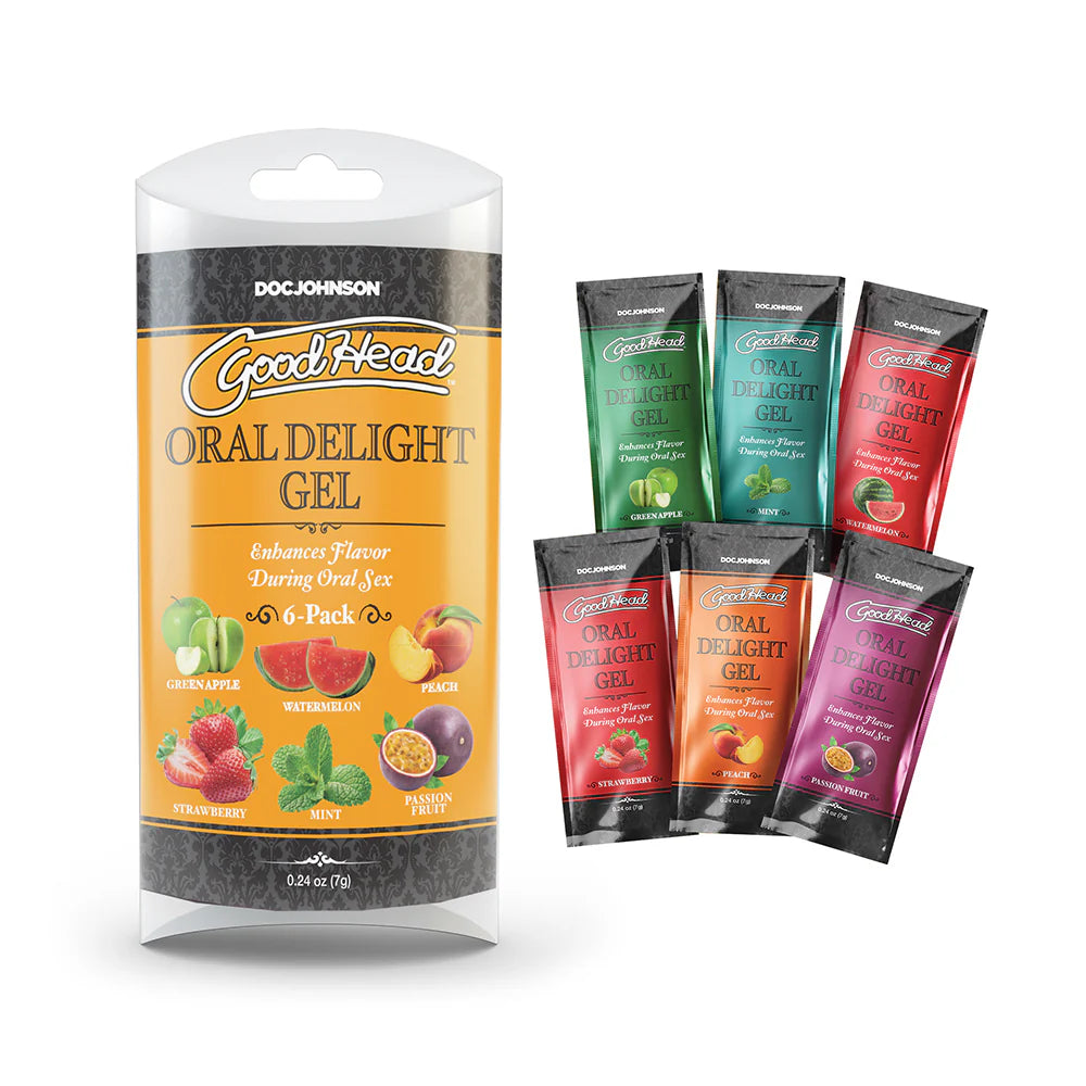 GoodHead Oral Delight Gel Multi-Flavor 6-Pack 0.24 oz. by Doc Johnson