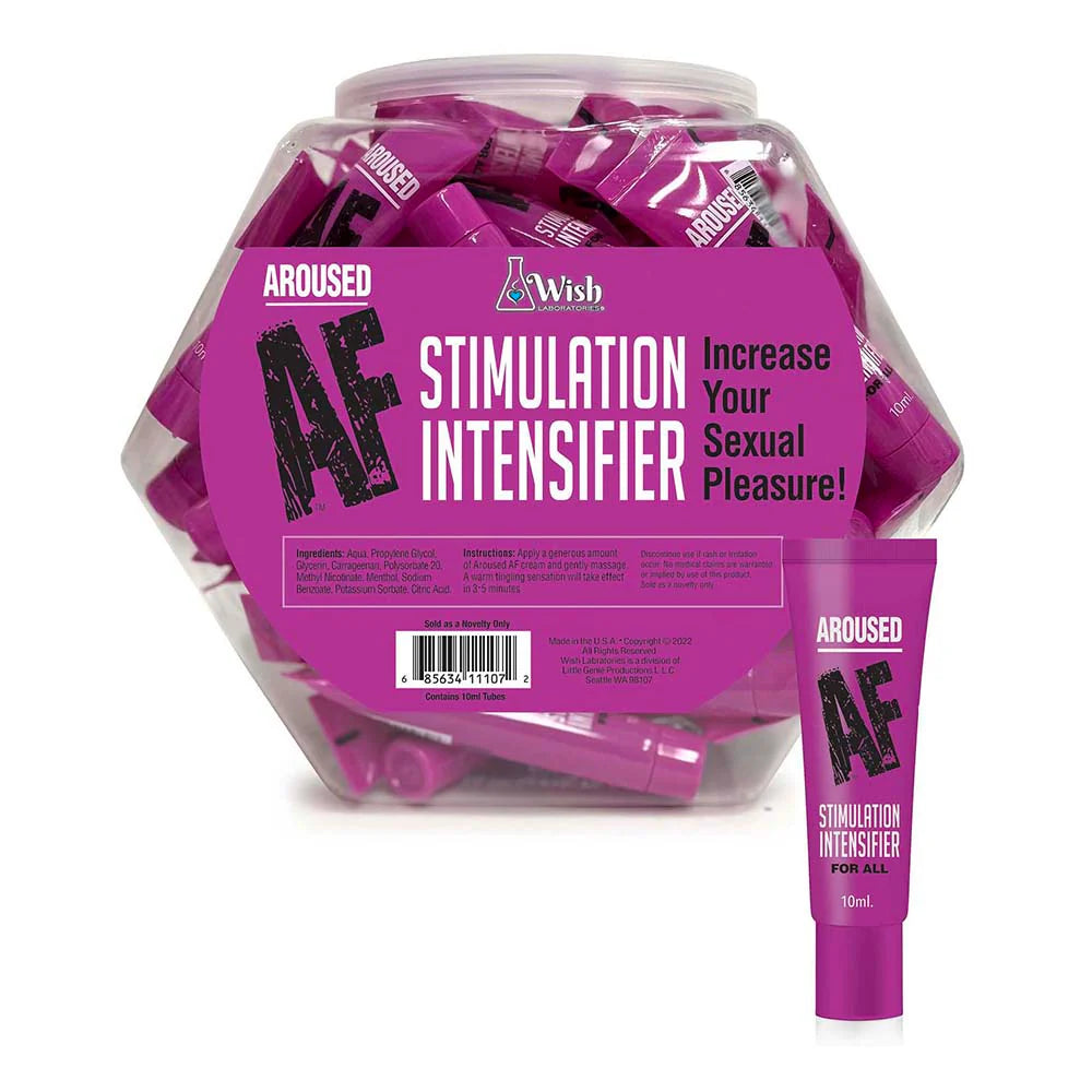 Aroused AF Stimulation Intensifier Cream 65-Piece Fishbowl Display by Little Genie Productions