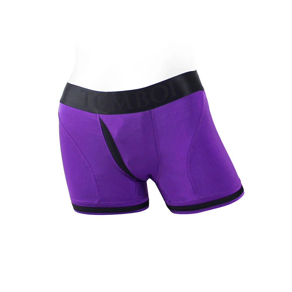 SpareParts Tomboii Nylon Boxer Briefs Harness Purple/Black Size XS by SpareParts Hardware