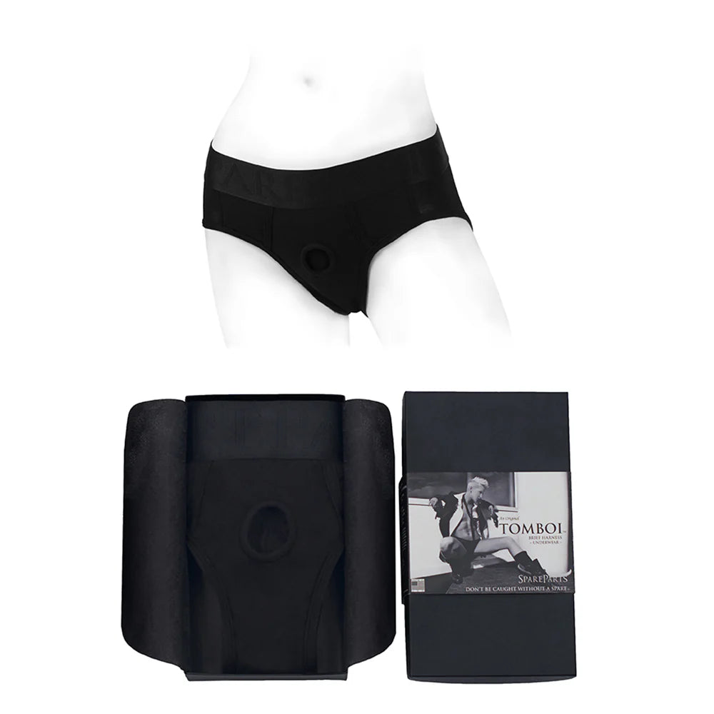SpareParts Tomboi Rayon Briefs Harness Black Size XL by SpareParts Hardware