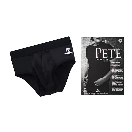 SpareParts Pete Briefs Nylon Packing Underwear Black Size 2XL by SpareParts Hardware