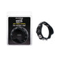 Rock Solid Adjustable Leather 5-Snap Cock Ring Black by Doc Johnson