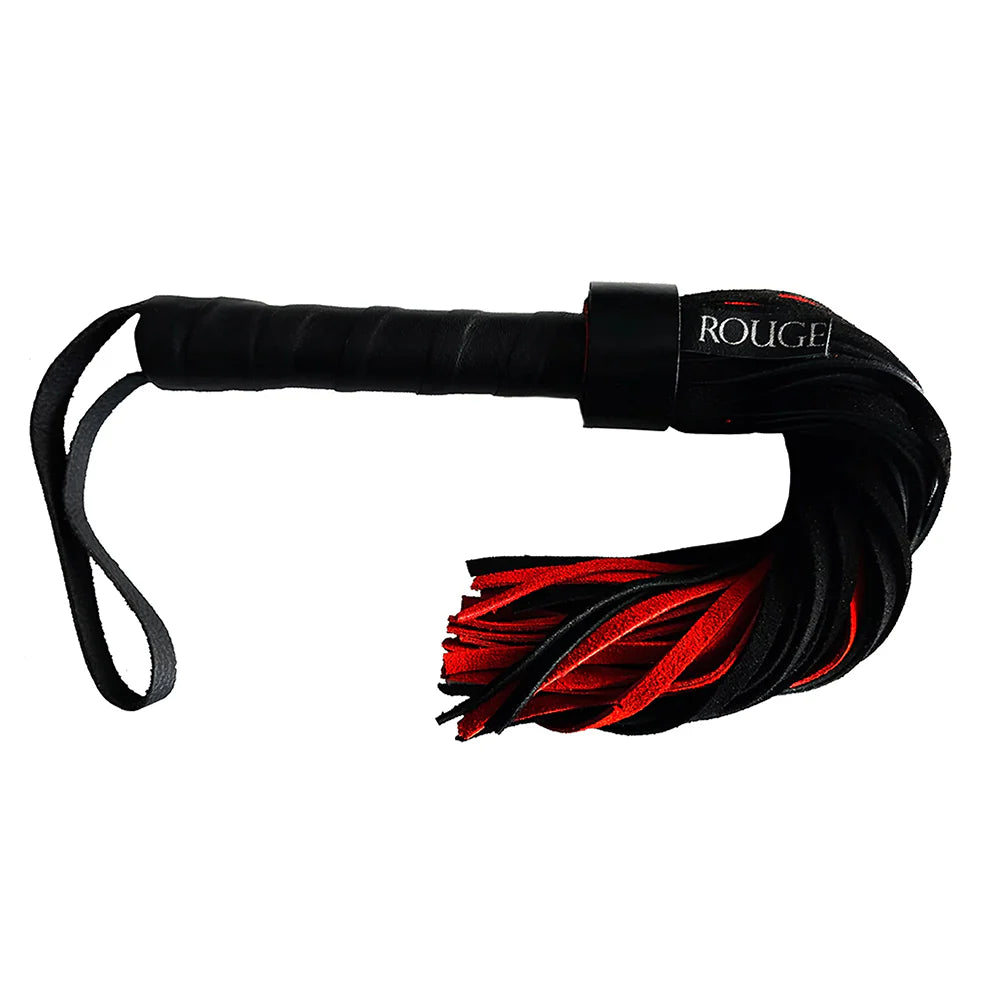 Rouge Short Suede Flogger Leather Handle Black/Red by Rouge Group LTD.