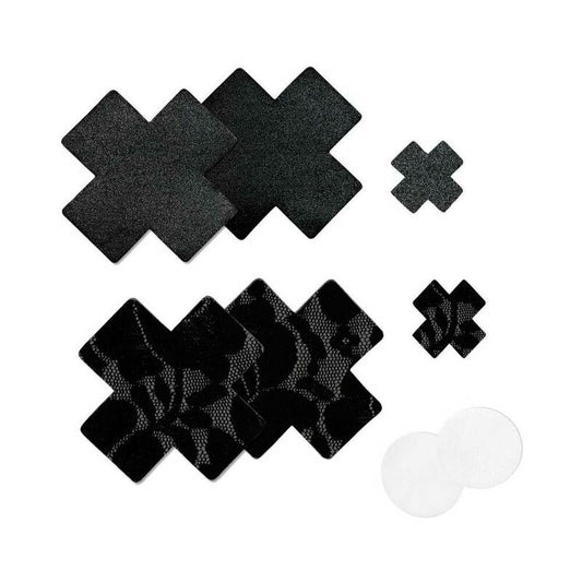 Nippies Basic Black Crosses Pasties Size B by Bristols 6 Inc. / Thrasio