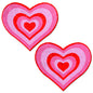 Pastease Glitter Pumping Heart Pasties Pink/Red by Pastease